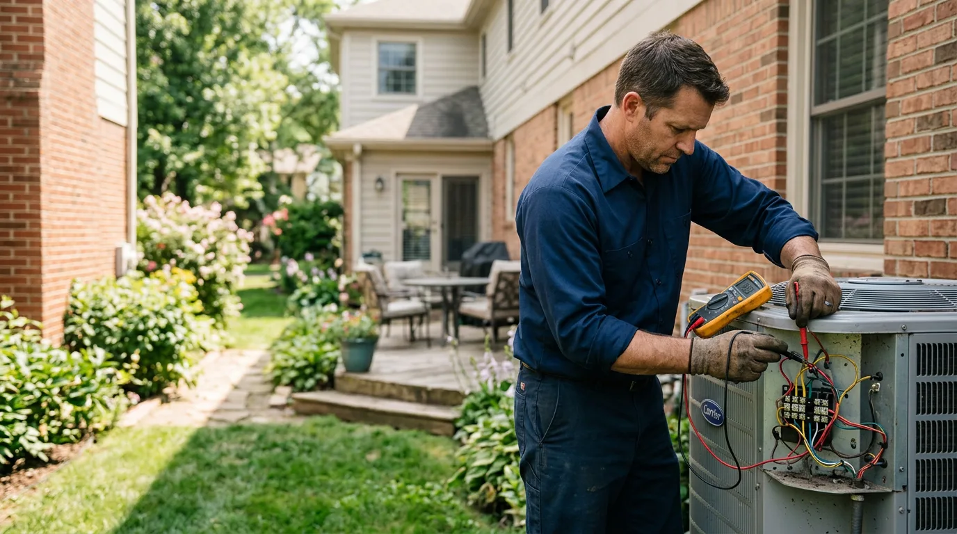 HVAC technician working near Talihina, OK